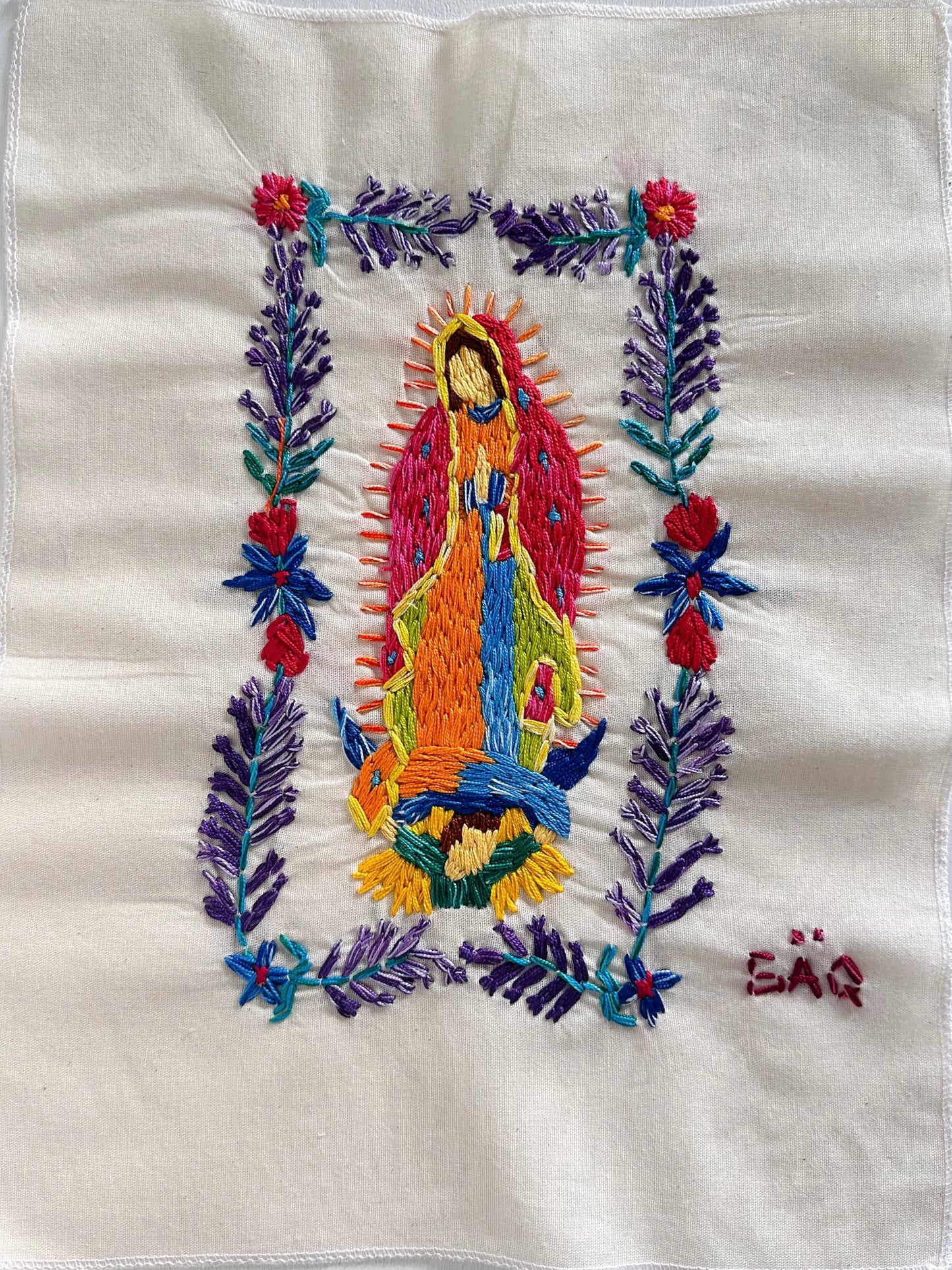 Hand-Embroidered Virgin of Guadalupe