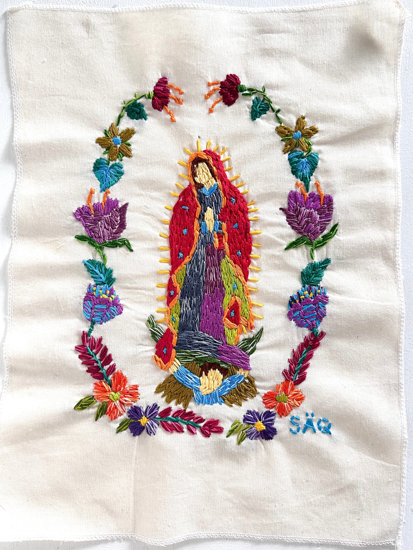 Hand-Embroidered Virgin of Guadalupe