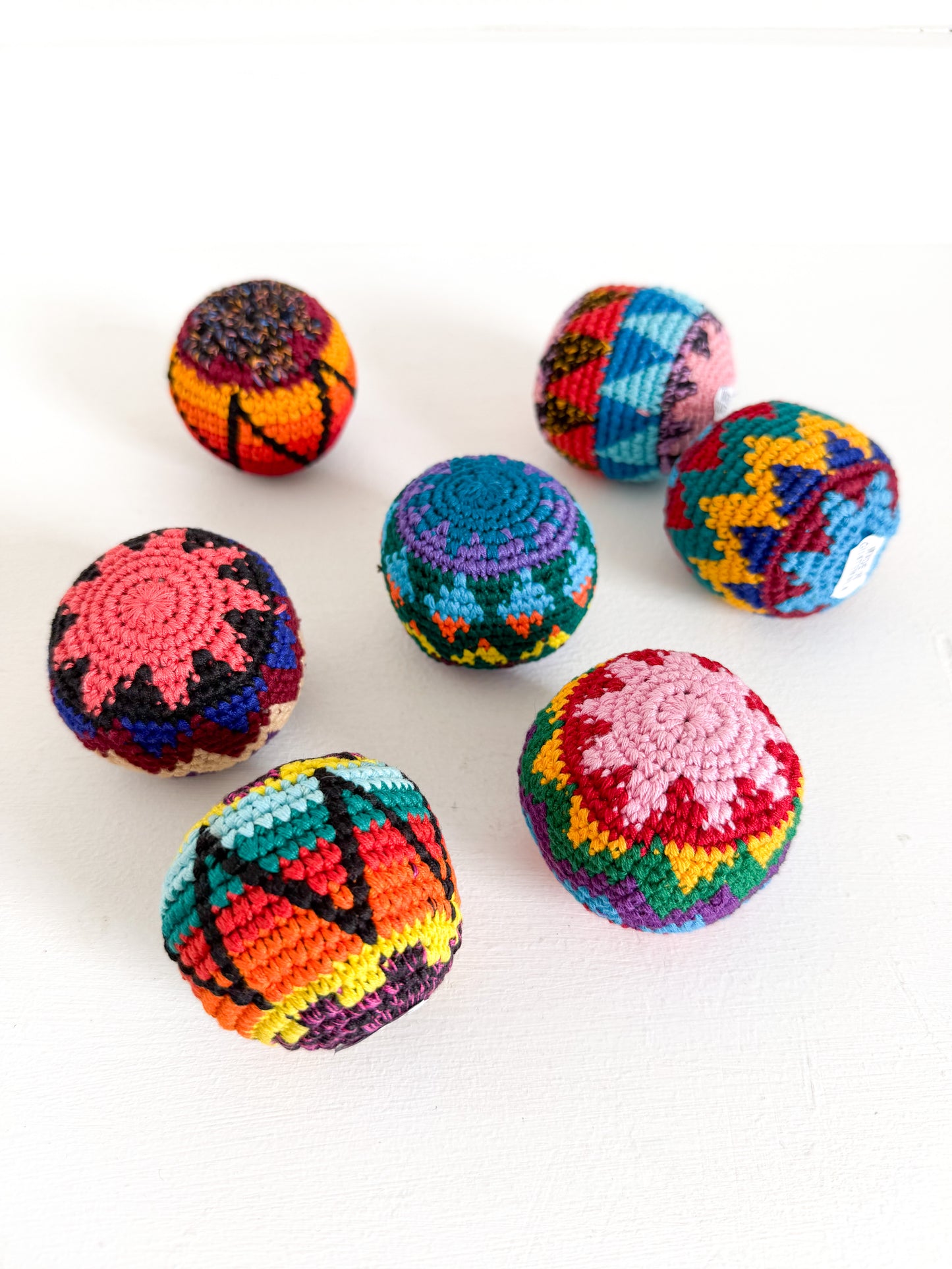 Crochet Multicolor Hacky Sack Balls