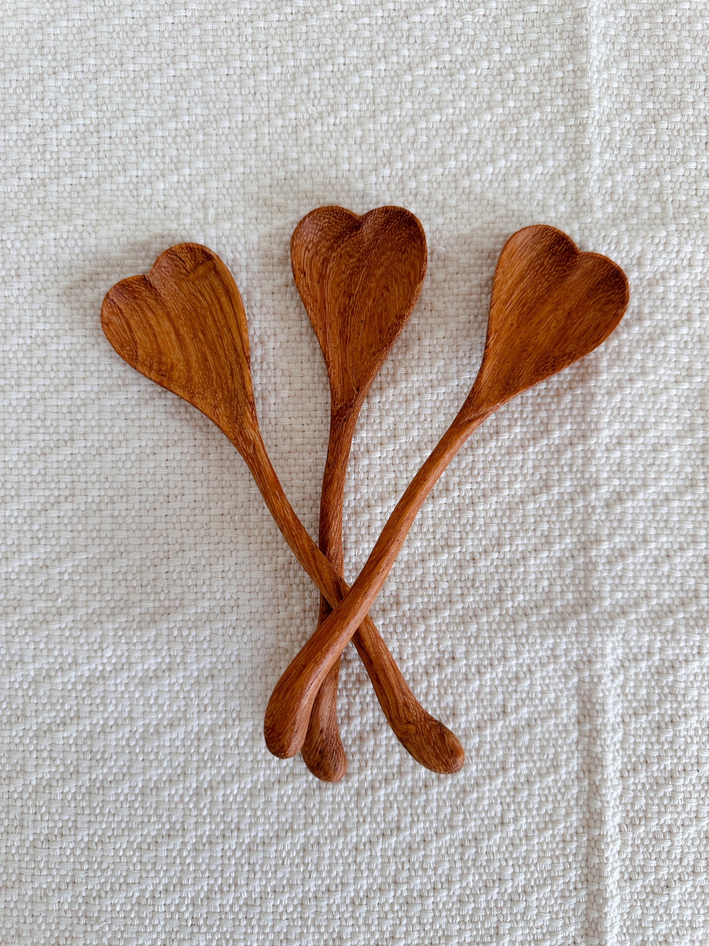 Hand Carved 7" Wiggly Heart Spoon