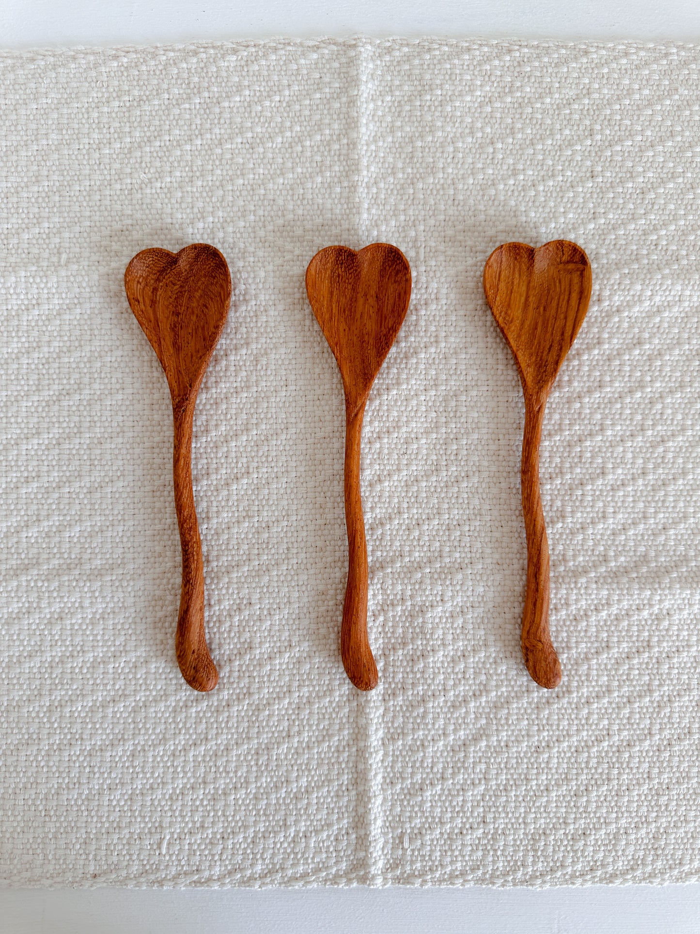 Hand Carved 7" Wiggly Heart Spoon