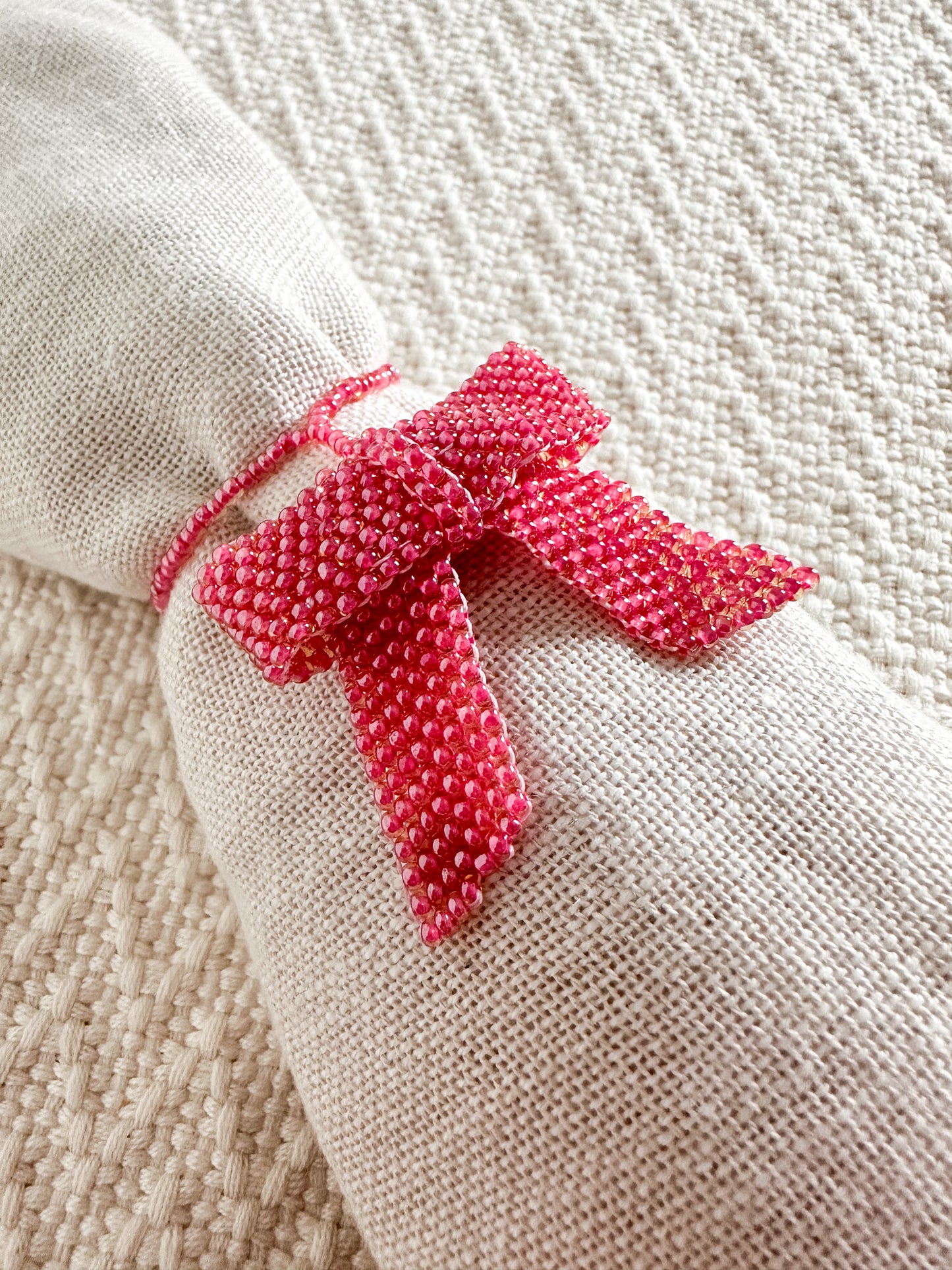 Beaded Bow Napkin Ring