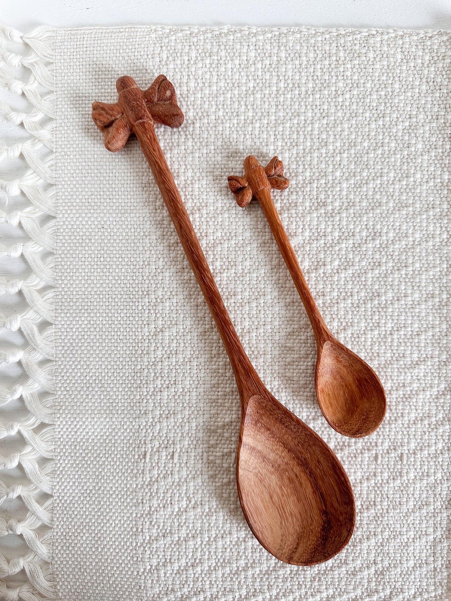 Hand Carved Large 12" COQUETTE Spoon