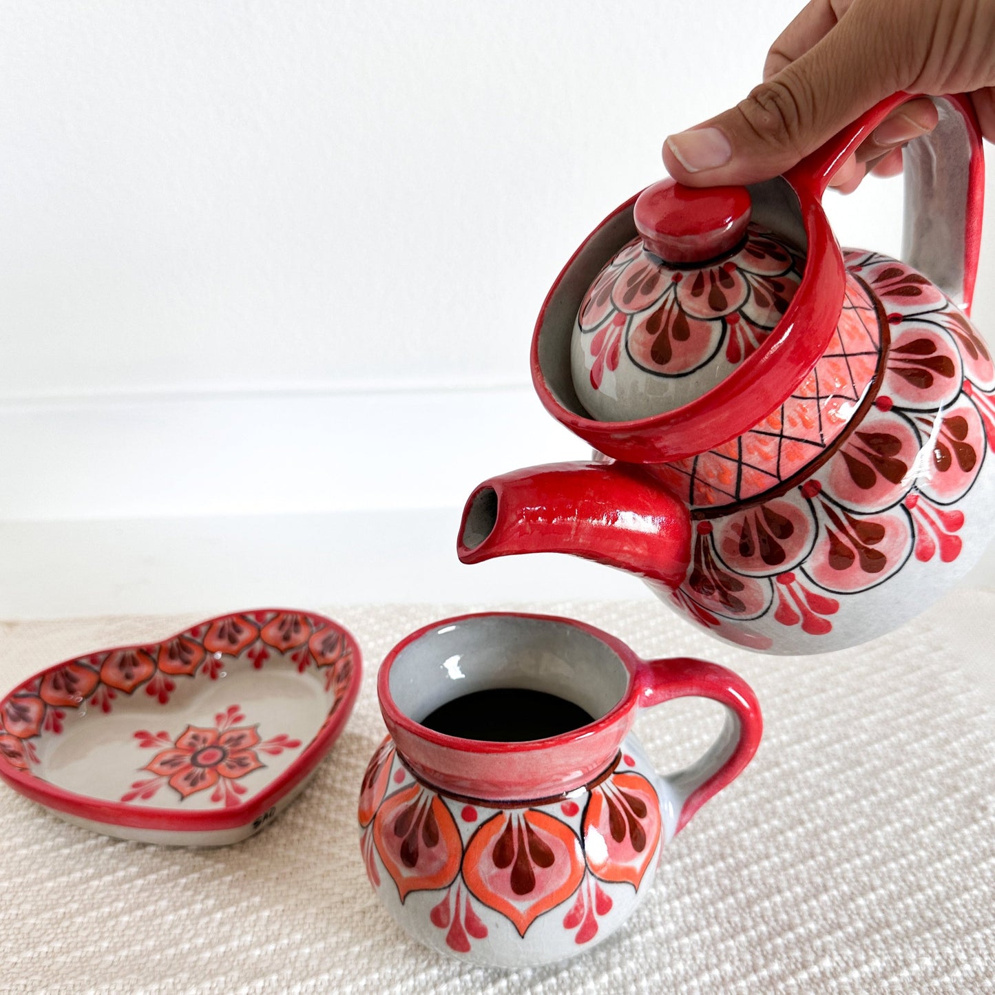 Palopó Heart Plate Pink/Coral Tones