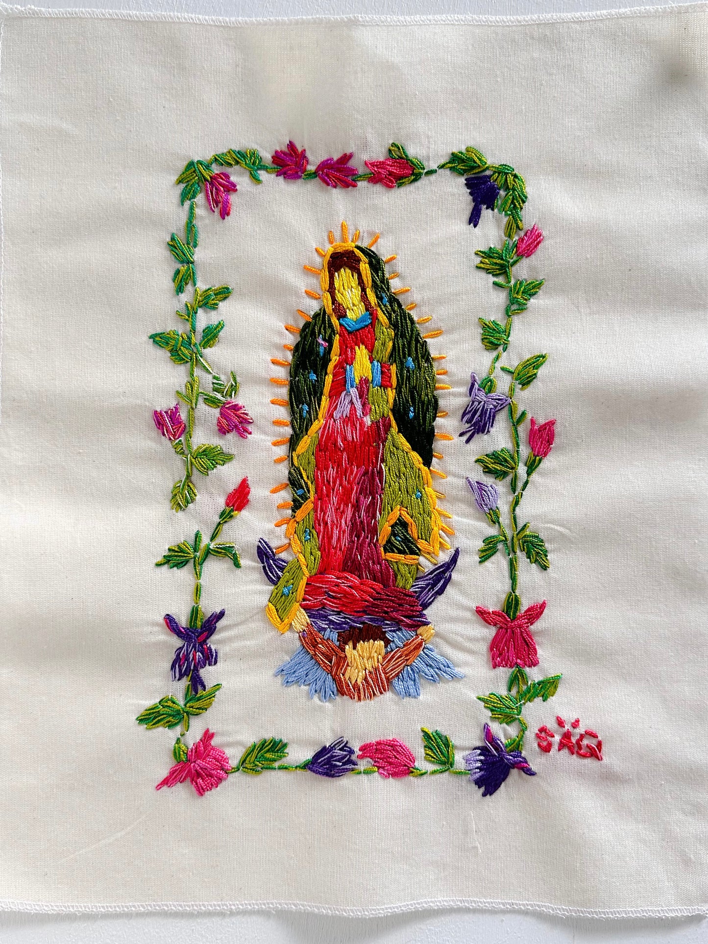 Hand-Embroidered Virgin of Guadalupe
