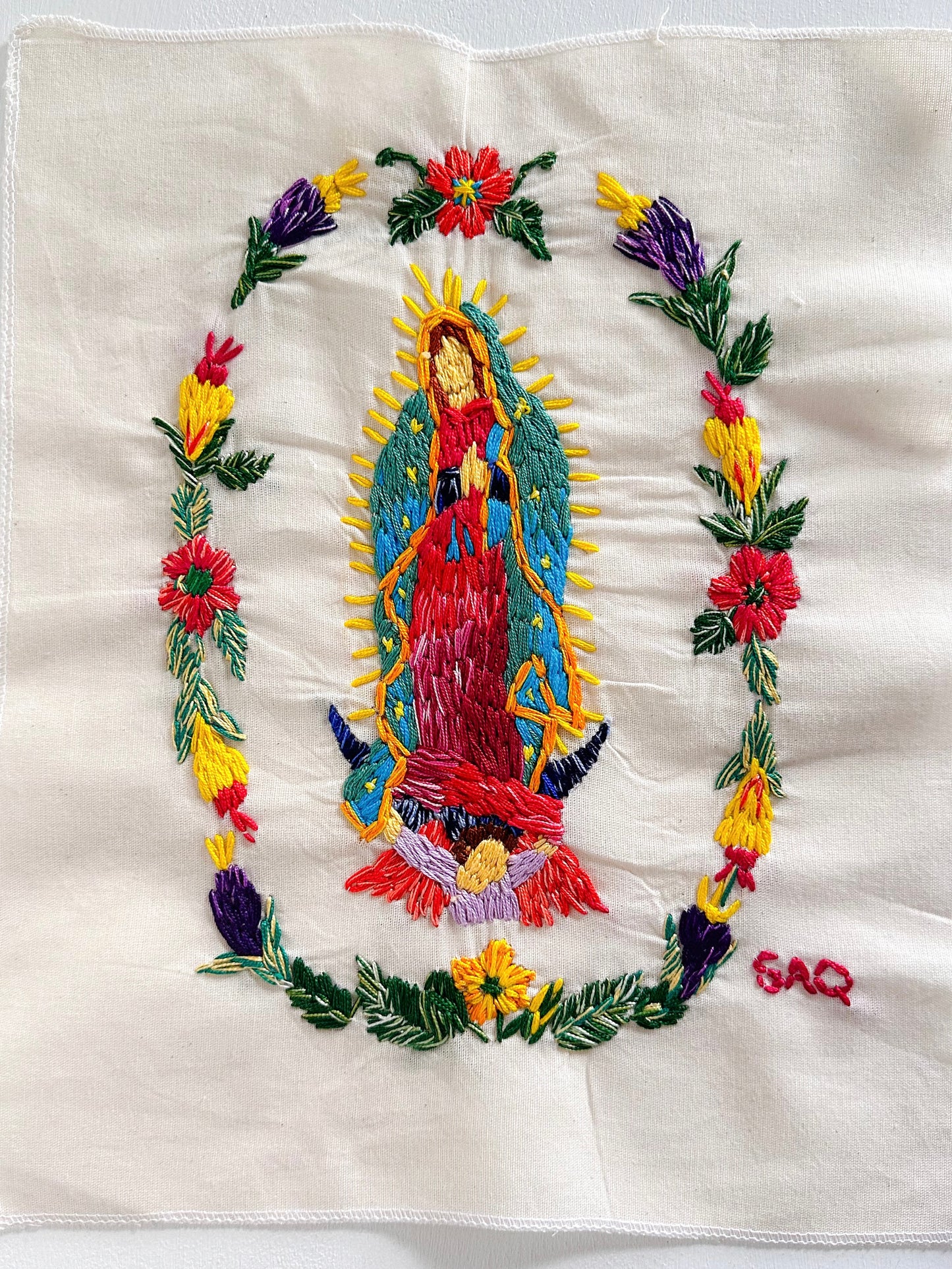 Hand-Embroidered Virgin of Guadalupe
