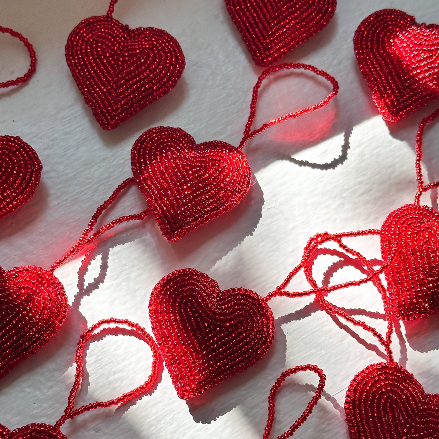 3D Beaded Hearts - Napkin Ring