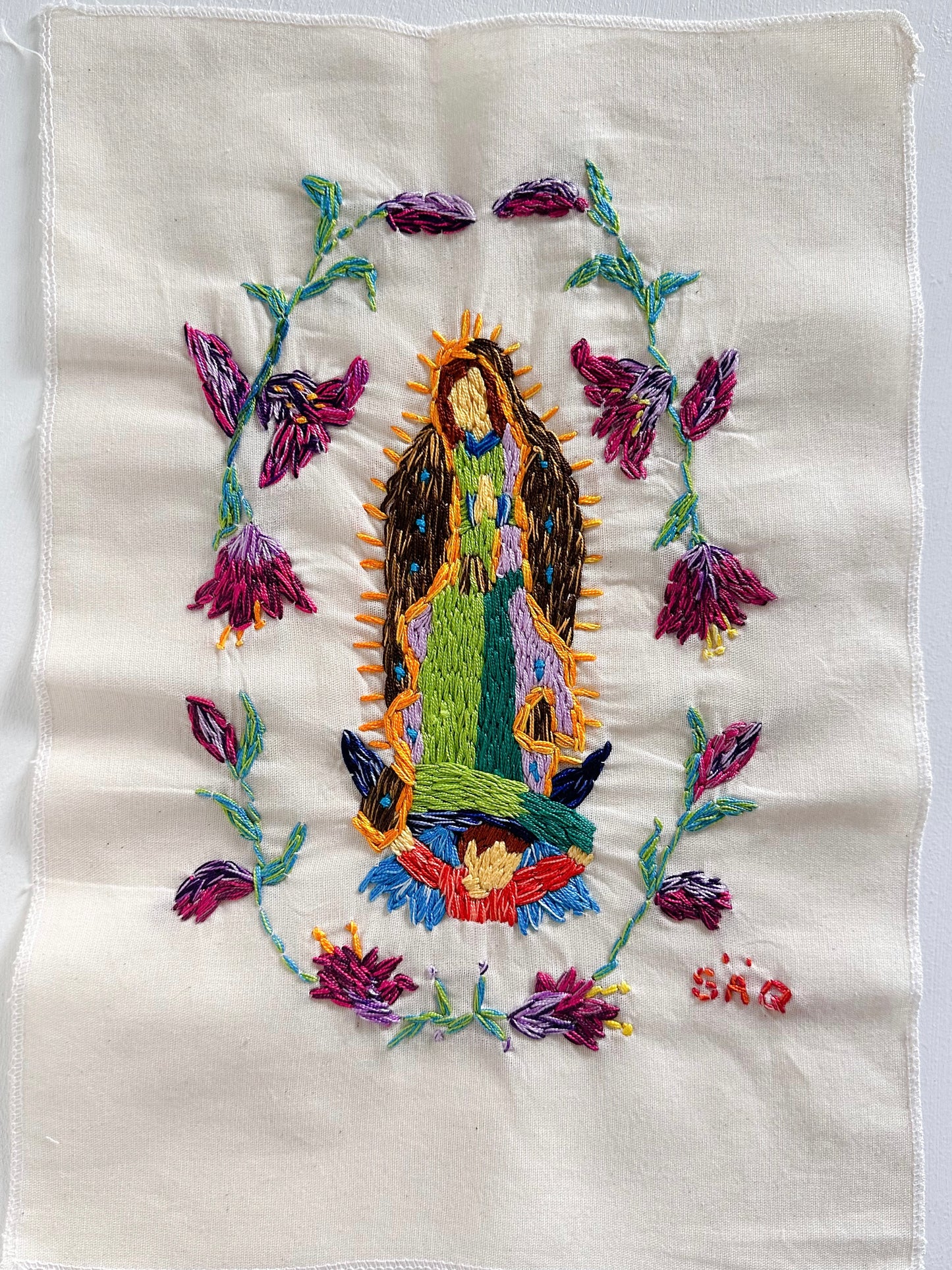 Hand-Embroidered Virgin of Guadalupe