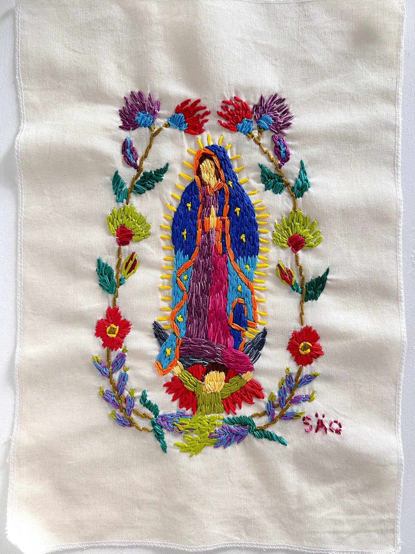 Hand-Embroidered Virgin of Guadalupe