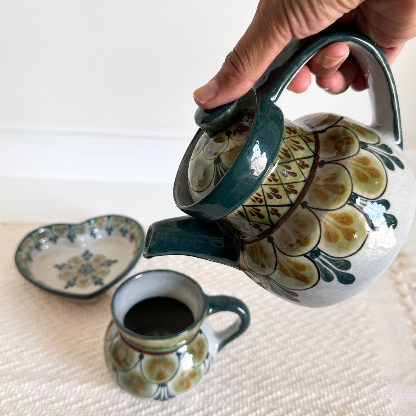 Palopó Heart Plate Green Tones