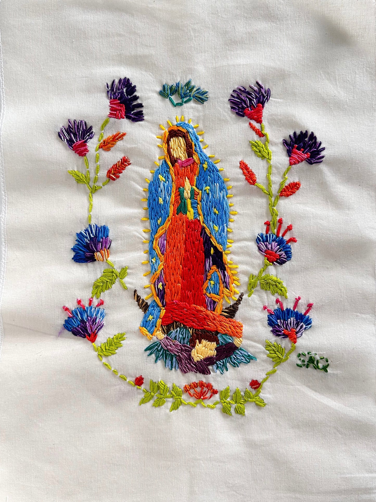 Hand-Embroidered Virgin of Guadalupe