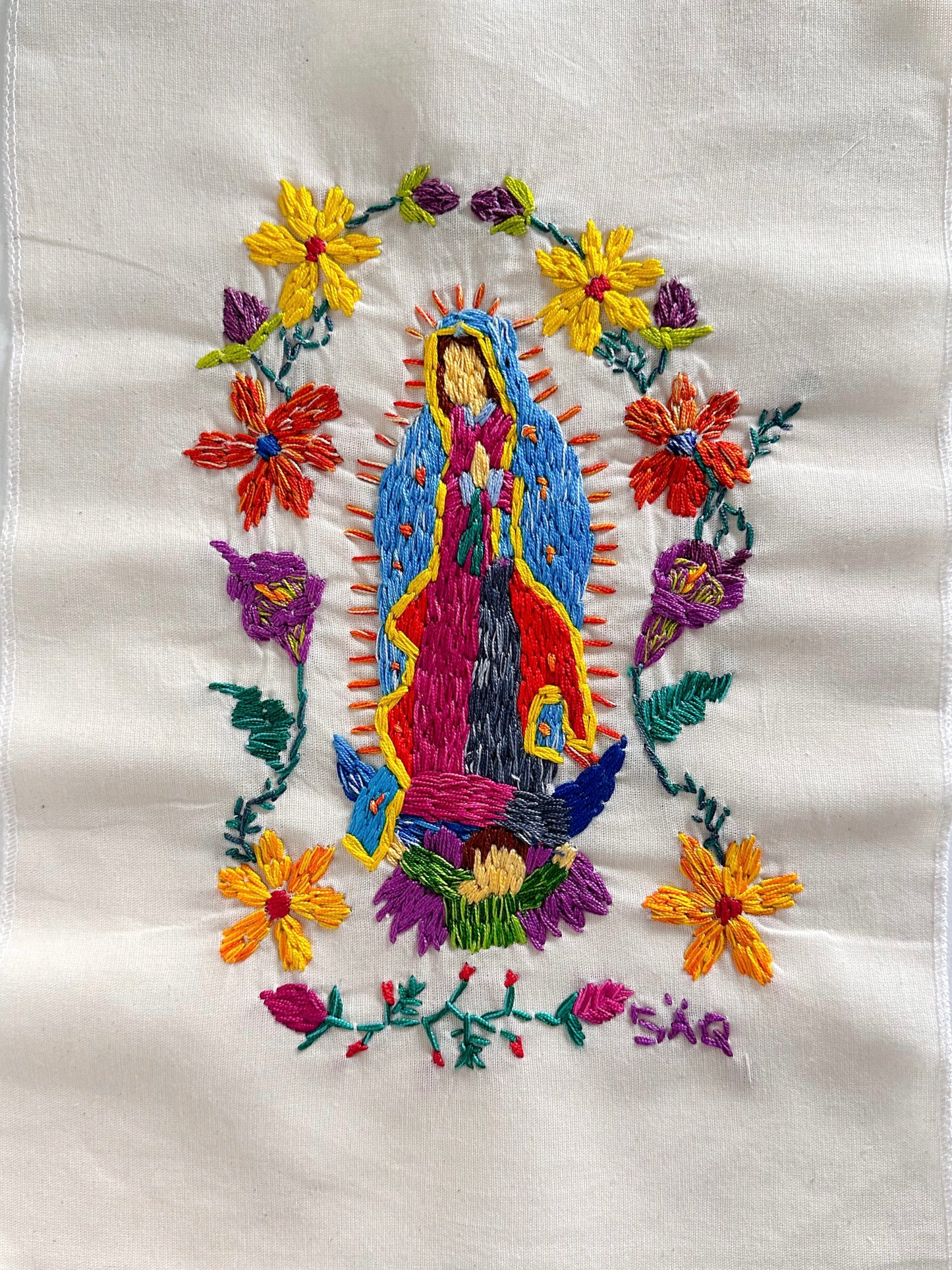 Hand-Embroidered Virgin of Guadalupe