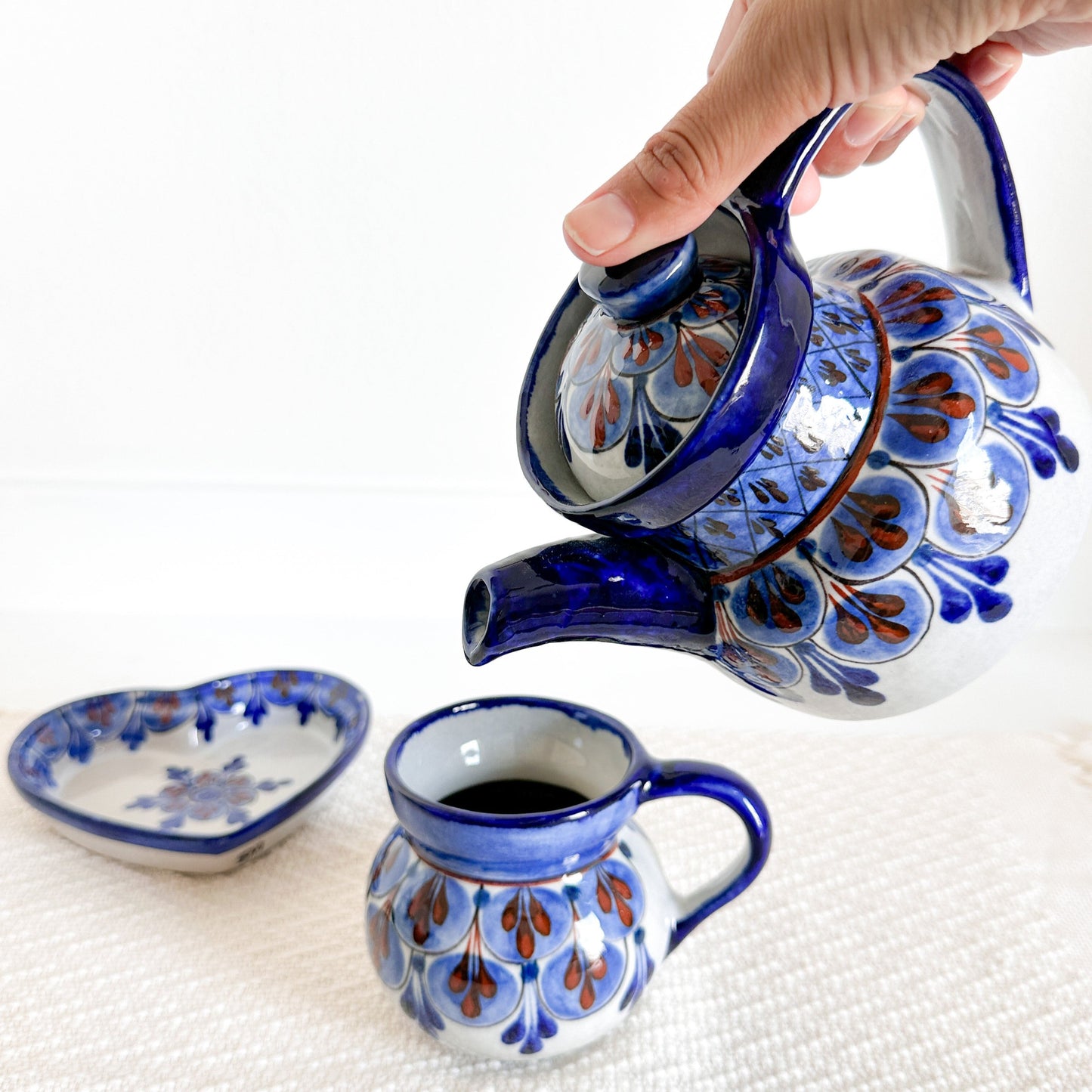 Palopó Heart Plate Blue Tones