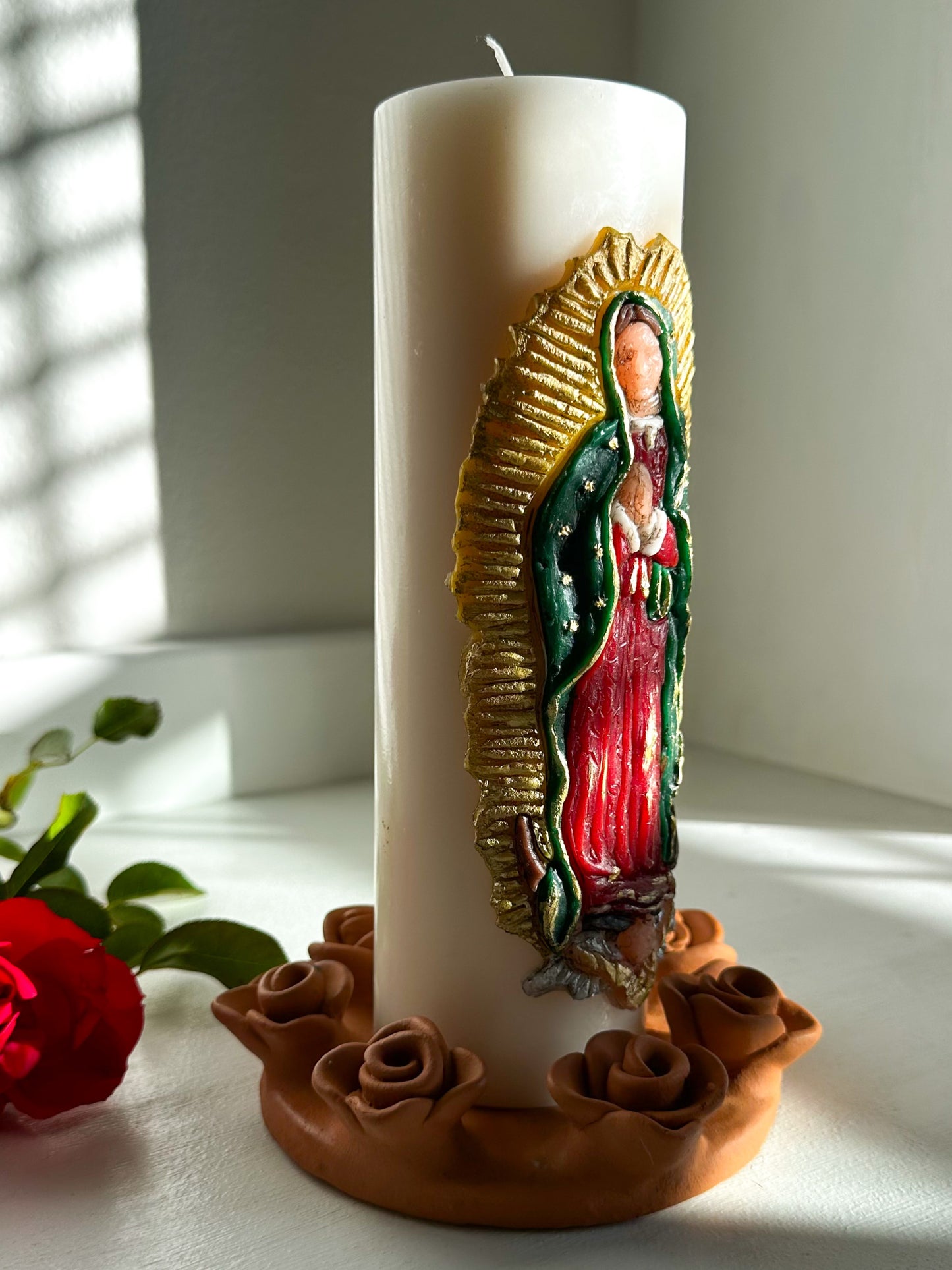 Candle Plate - Roses