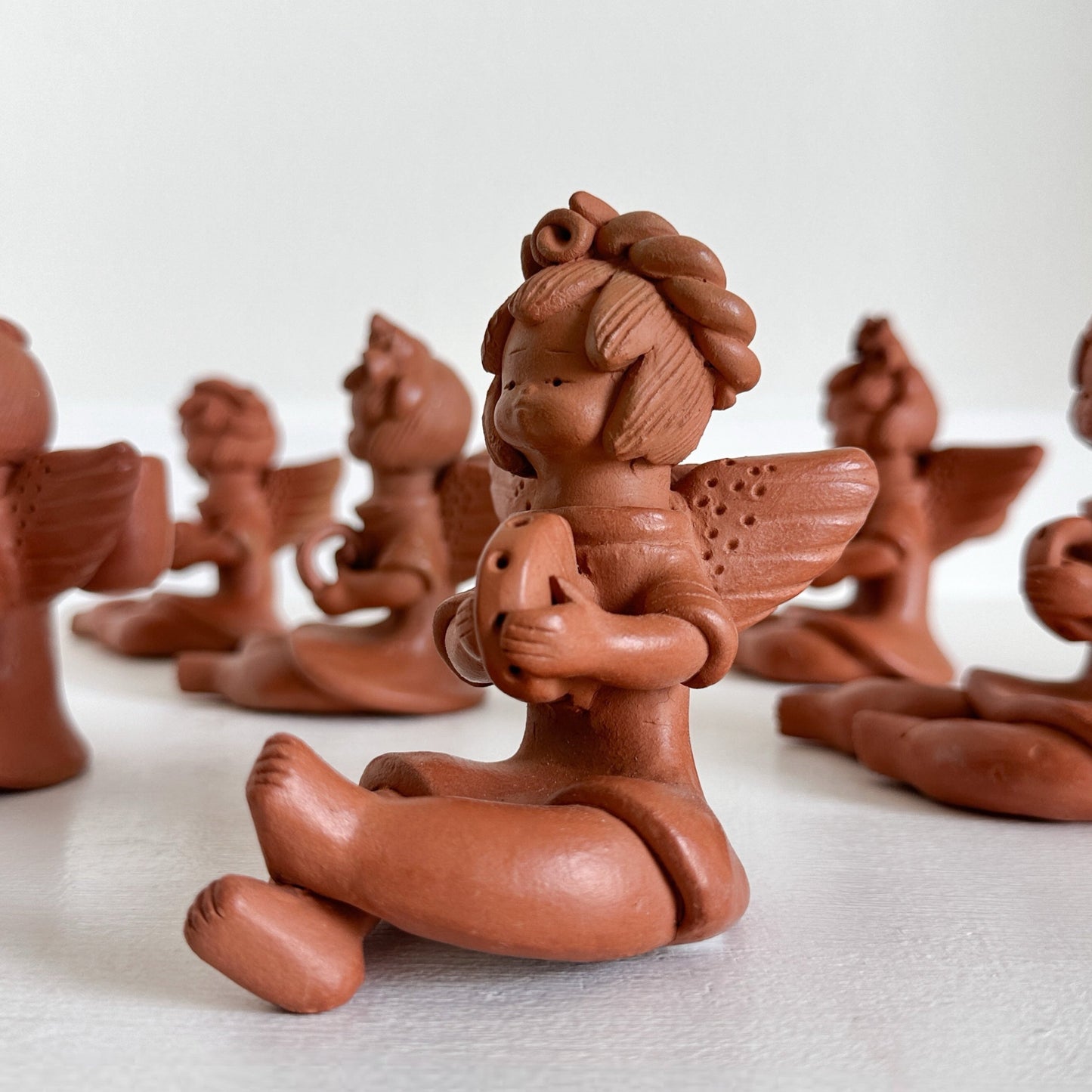 Barro Angelita Candle Holder