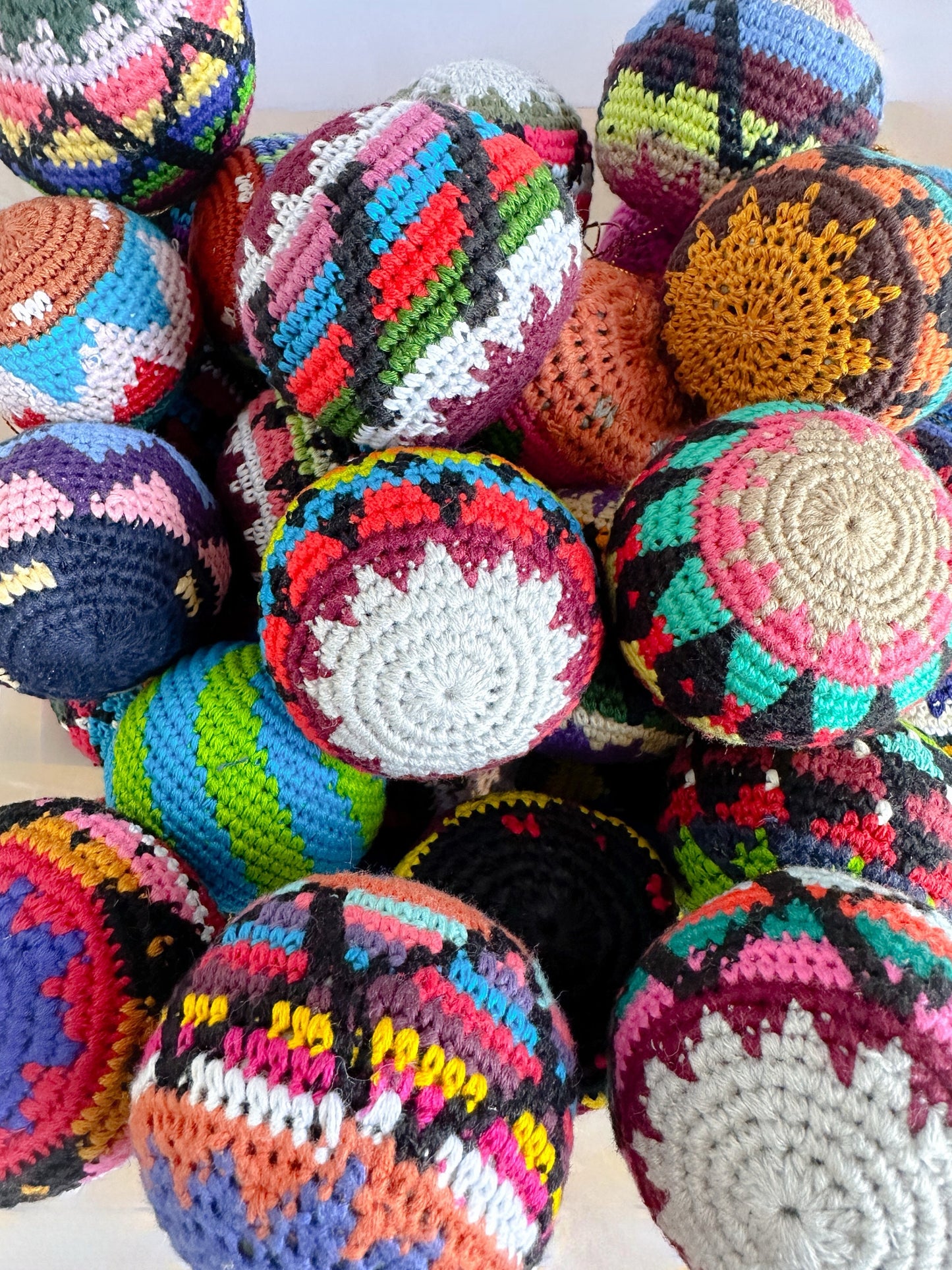 Crochet Multicolor Hacky Sack Balls