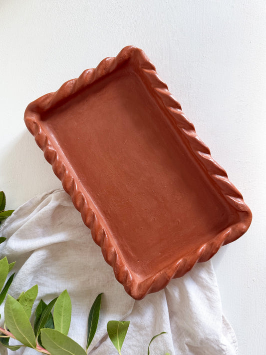 Scalloped Terracotta Tray