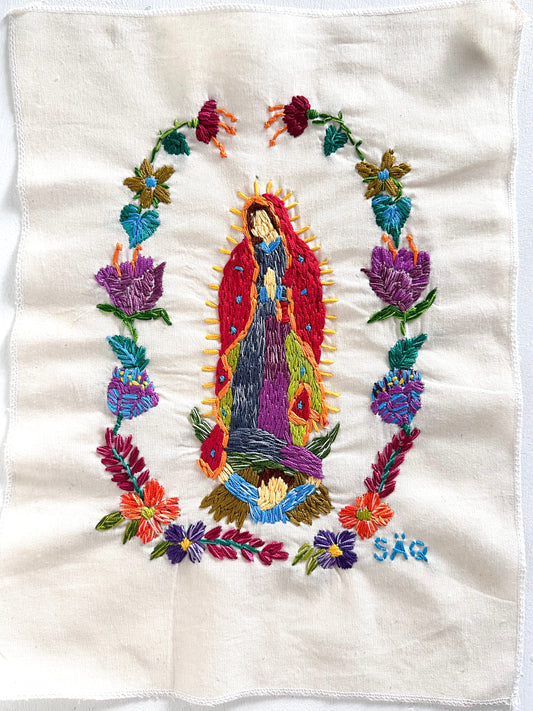 Hand-Embroidered Virgin of Guadalupe