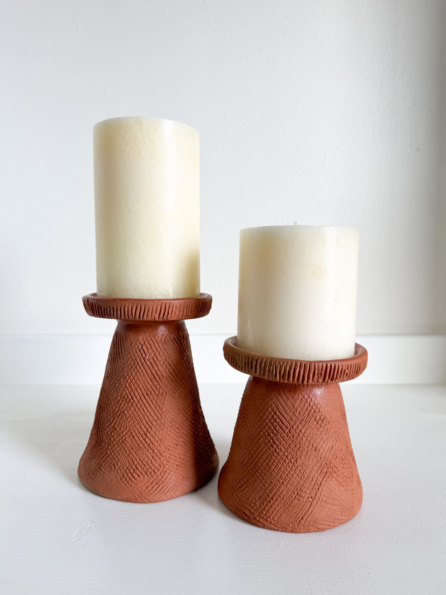 Small Textured Candle Holder