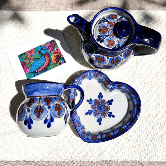 SET Palopó Blue - Mug, Plate & Teapot