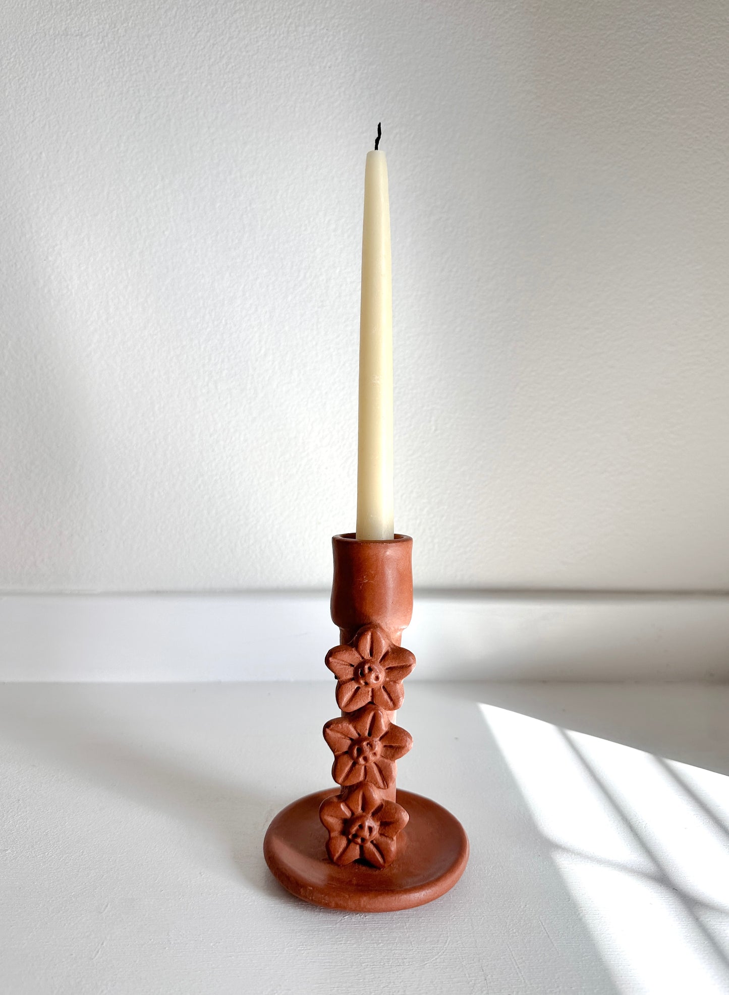 Barro Candle Holders Florecitas