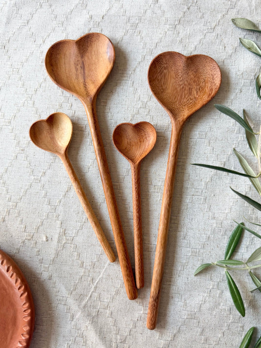 SET OF 2 Heart Spoons