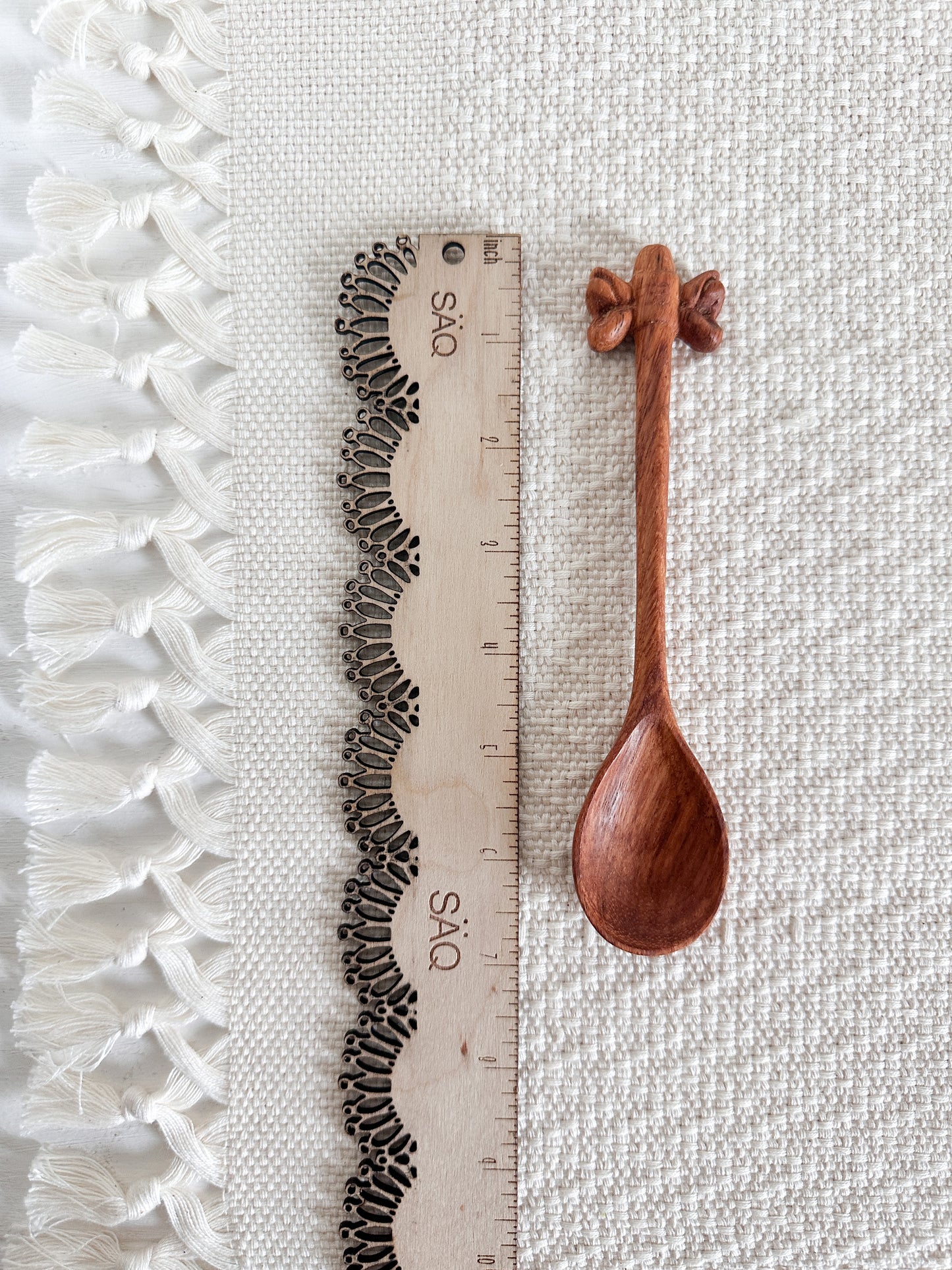 Hand Carved 7" COQUETTE  Spoon