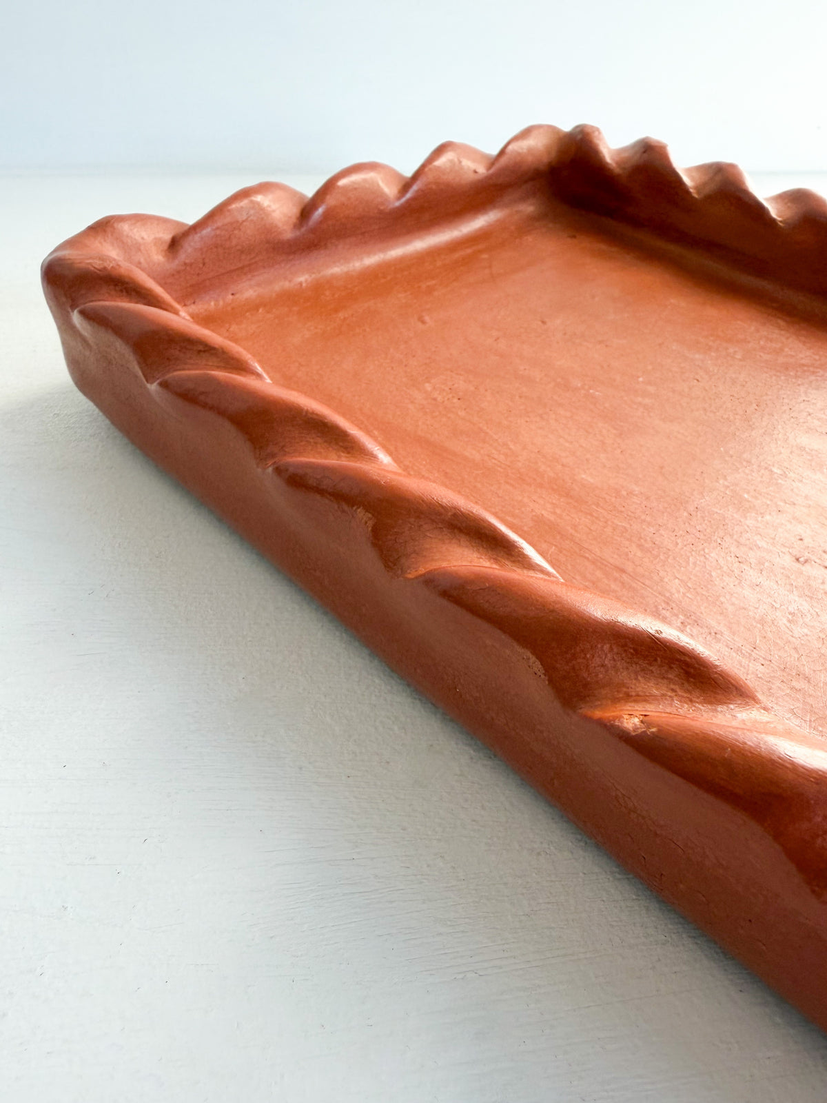 Scalloped Terracotta Tray