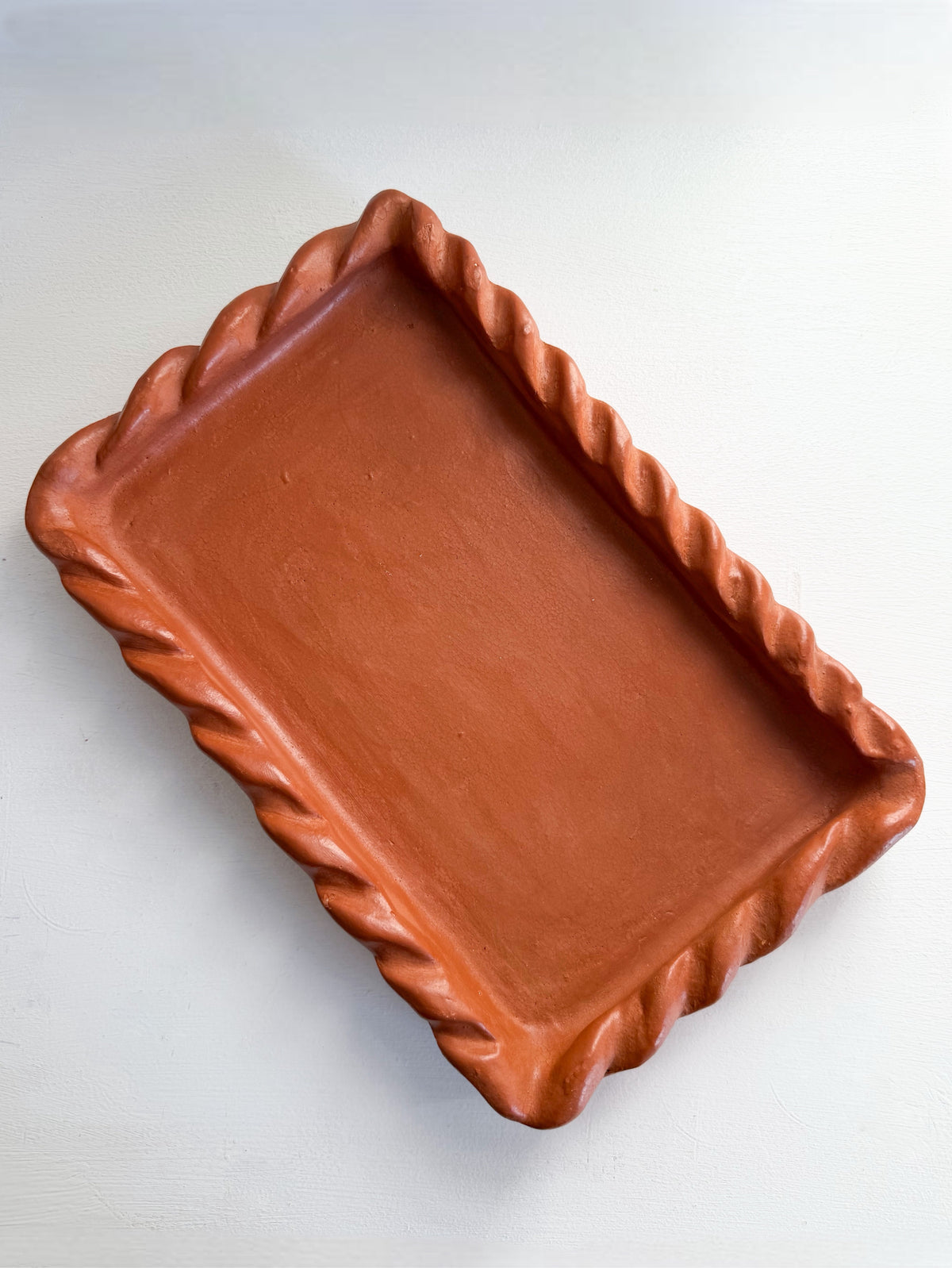 Scalloped Terracotta Tray