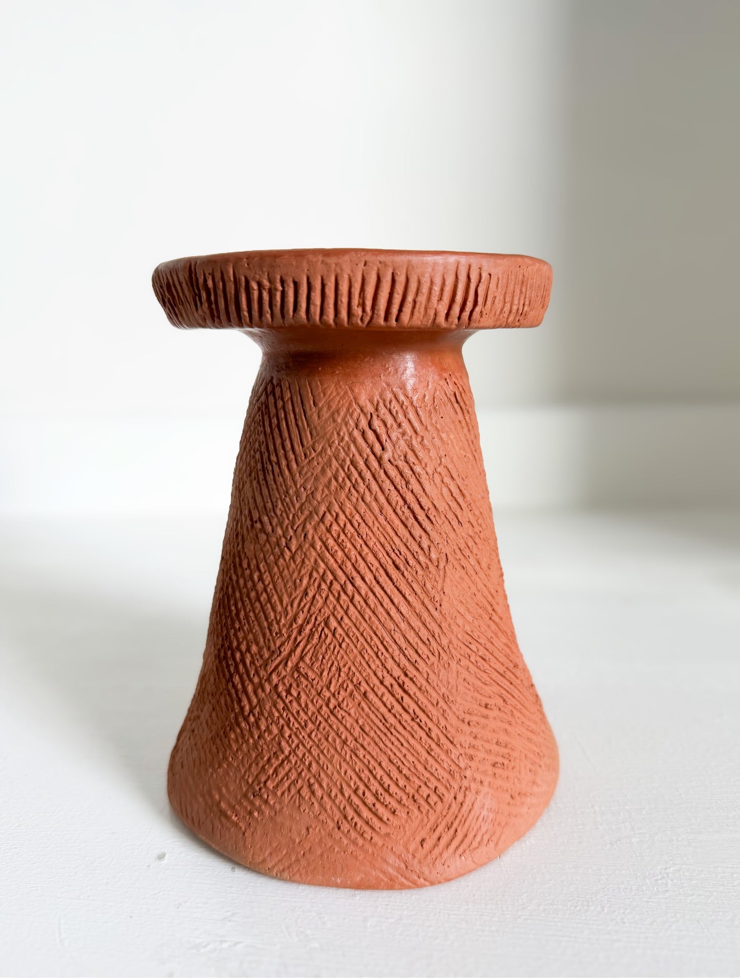 Large Textured Candle Holder