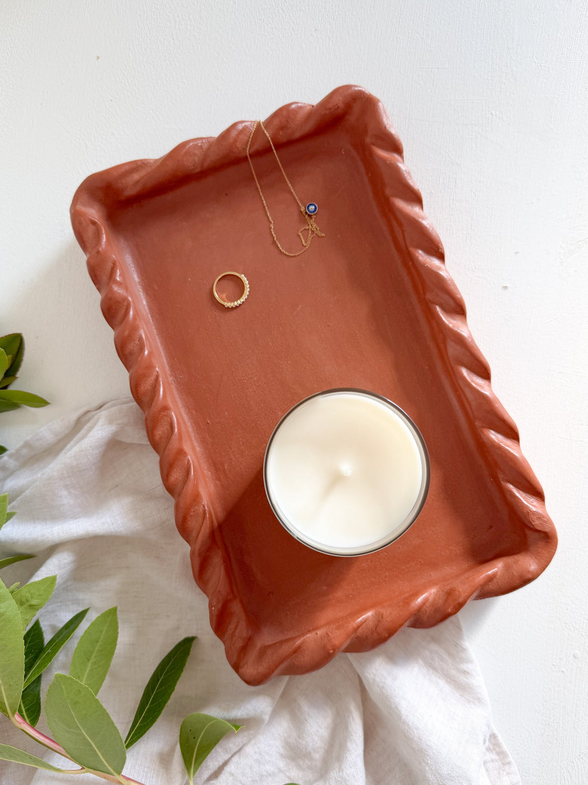 Scalloped Terracotta Tray