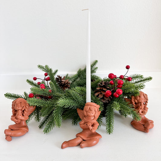 Barro Angelita Candle Holder