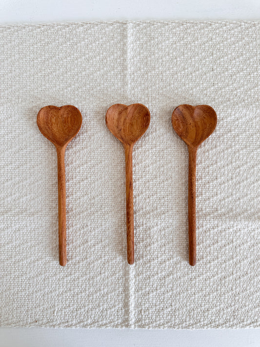 Hand Carved 7" Heart Spoon