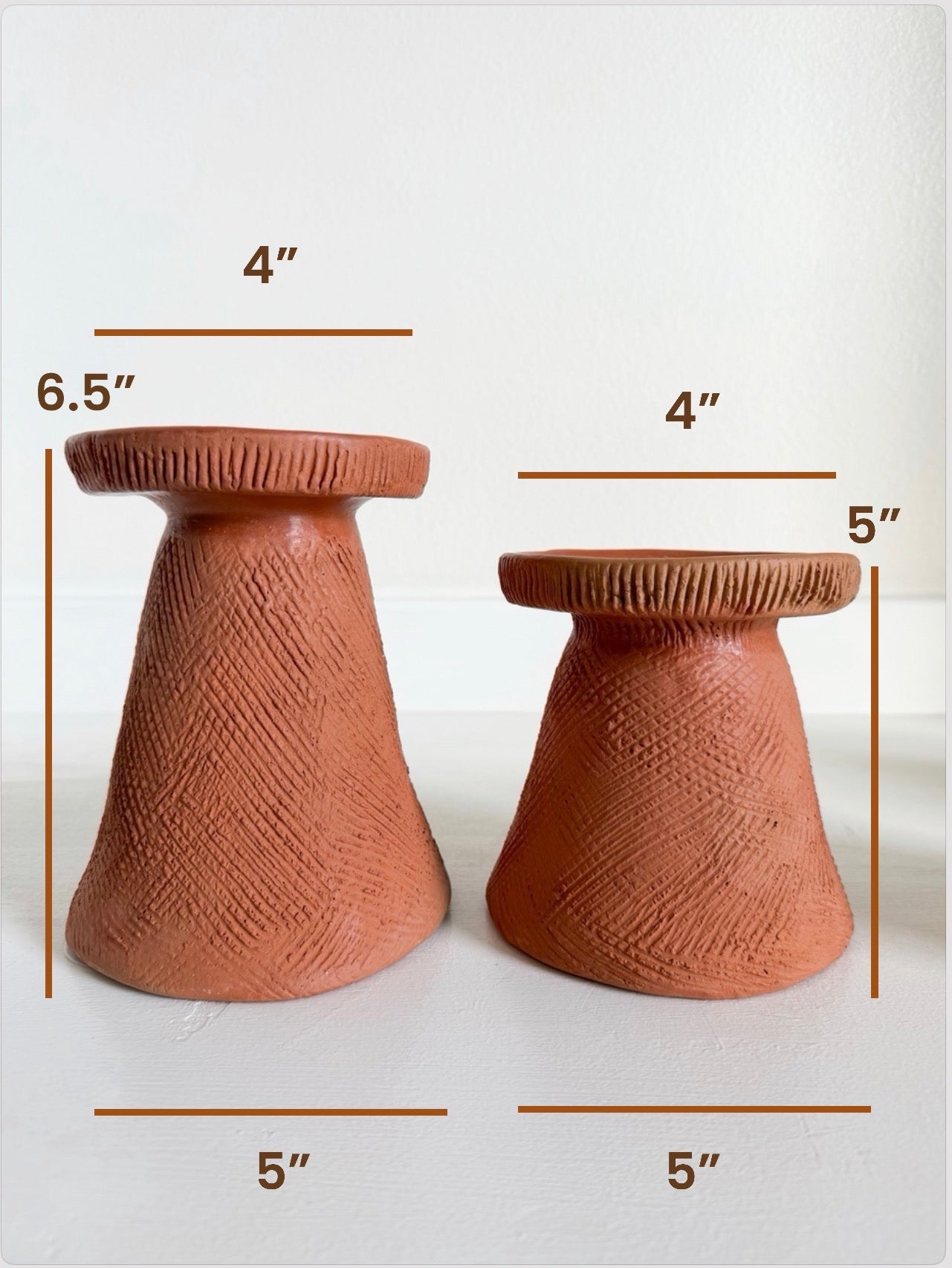 Large Textured Candle Holder