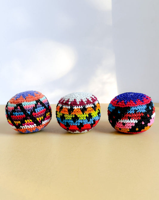 Crochet Multicolor Hacky Sack Balls